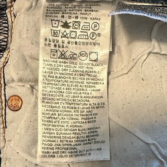 Levi’s Womens Wedgie Straight Jeans Raw Hem Size 27 - Picture 13 of 15